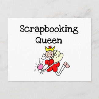 Stick Figure Scrapbook Queen Tshirts and Gifts Postcard
