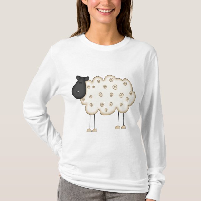 Stick Figure Sheep tshirts and Gifts (Front)