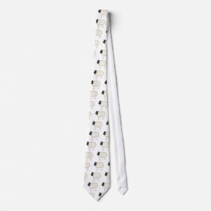 Stick Figure Sheep tshirts and Gifts Neck Tie