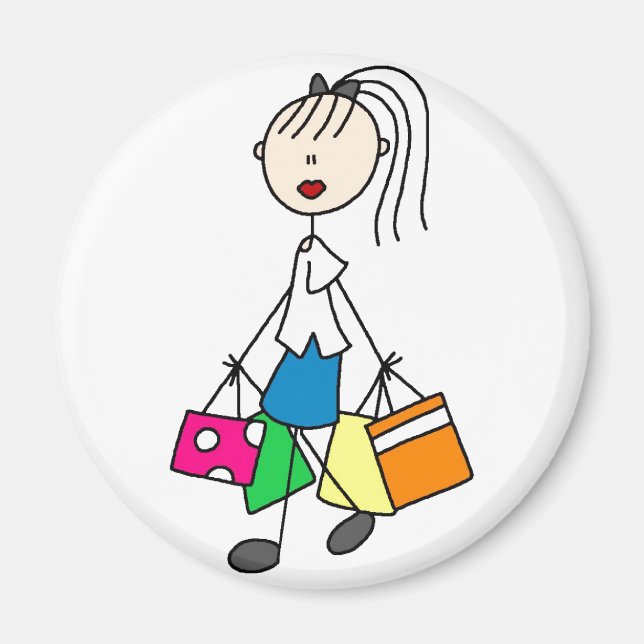 Stick Figure Shopping Magnet (Front)