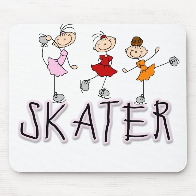 Stick Figure Skater Tshirts and Gifts Mouse Pad (Front)