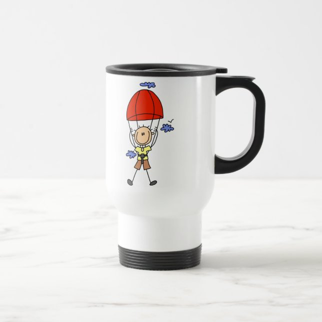 Stick Figure Sky Diver Mugs (Right)