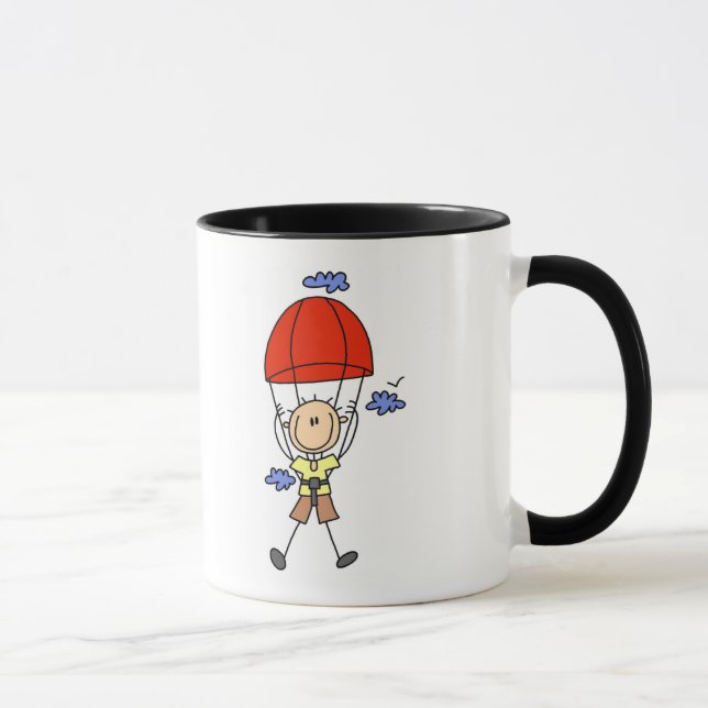 Stick Figure Sky Diver Tshirts and Gifts Mug (Right)