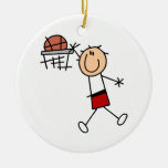 Stick Figure Slam Dunk T-shirts And Gifts Ceramic Ornament at Zazzle