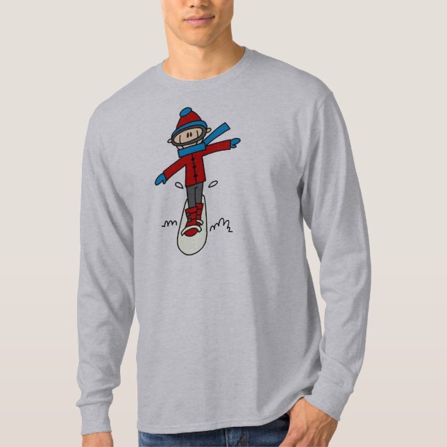 Stick Figure Snowboard T-shirt (Front)