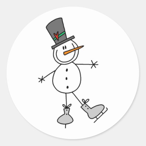 Stick Figure Snowman Stickers