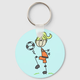 Stick Figure Soccer Tshirts and Gifts Keychain