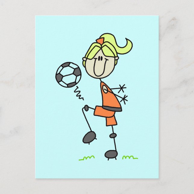 Stick Figure Soccer Tshirts and Gifts Postcard (Front)