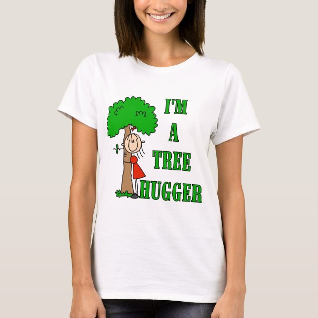 Stick Figure Tree Hugger T-shirts and Gifts (Front)