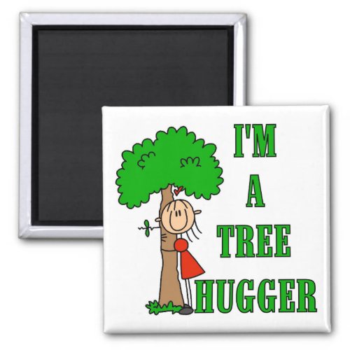 Stick Figure Tree Hugger T_shirts and Gifts Magnet