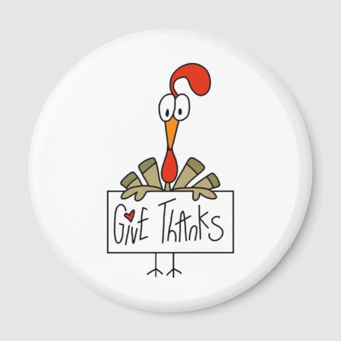 Stick Figure Turkey Magnet