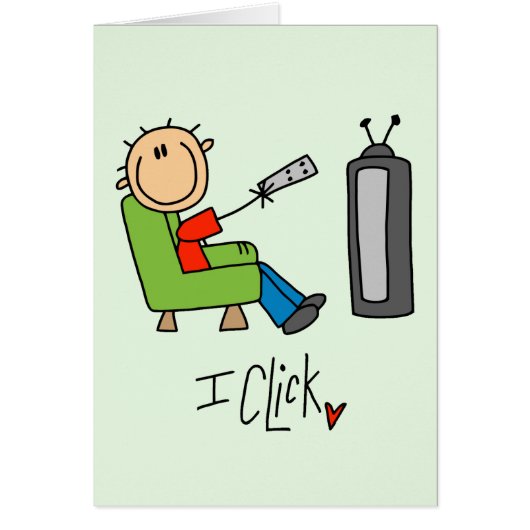 Stick Figure TV Clicker Cards (Front)