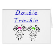 Stick Figure Twin girls (Front Horizontal)