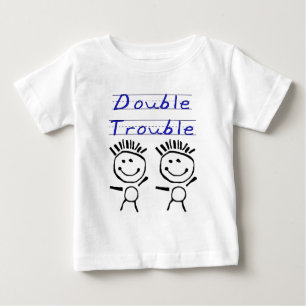 Stick Figure Twins Baby T-Shirt