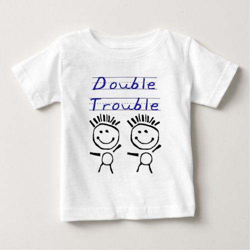 Stick Figure Twins Baby T_Shirt
