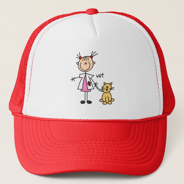 Stick Figure Veterinarian Hat (Front)