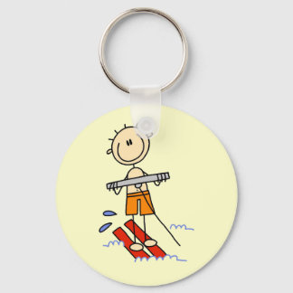 Stick Figure Water Skiing Tshirts and gifts Keychain