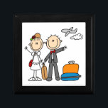 Stick Figure Wedding Honeymoon T-shirts and Gifts Jewelry Box<br><div class="desc">Stick Figure Wedding Honeymooners T-shirts,  mugs,  cards,  stickers,  magnets,  tote bags,  keepsakes,  keychains,  placemats,  binders,  and more featuring a stick figure bride and groom who are embarking on their honeymoon after being married!</div>