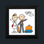 Stick Figure Wedding Honeymoon T-shirts and Gifts Jewelry Box<br><div class="desc">Stick Figure Wedding Honeymooners T-shirts,  mugs,  cards,  stickers,  magnets,  tote bags,  keepsakes,  keychains,  placemats,  binders,  and more featuring a stick figure bride and groom who are embarking on their honeymoon after being married!</div>