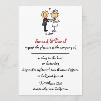 Stick Figure Wedding Invitation