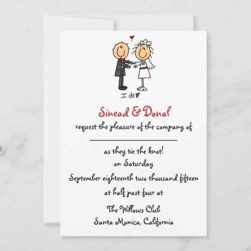 Stick Figure Wedding Invitation