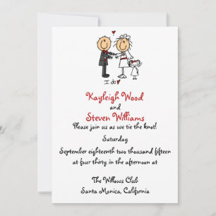 Stick Figure Wedding Invitation