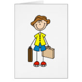 Stick Figure With Luggage Card (Front)