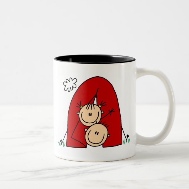 Stick Figures Camping Tent Mug (Right)