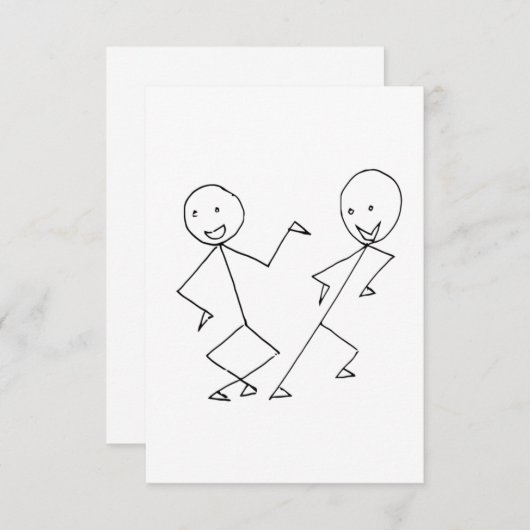 Stick Figures Dancing (Front/Back)