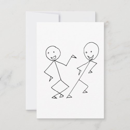 Stick Figures Dancing Custom Announcements