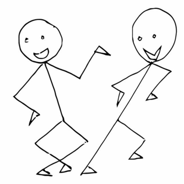 Stick Figures Dancing Cutout (Front)
