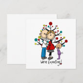 Stick Figures Expectant Parents Girl (Front/Back)