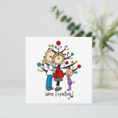 Stick Figures Expectant Parents Girl (Standing Front)