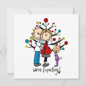 Stick Figures Expectant Parents Girl (Front)