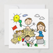 Stick Figures Family Beach Fun (Front)