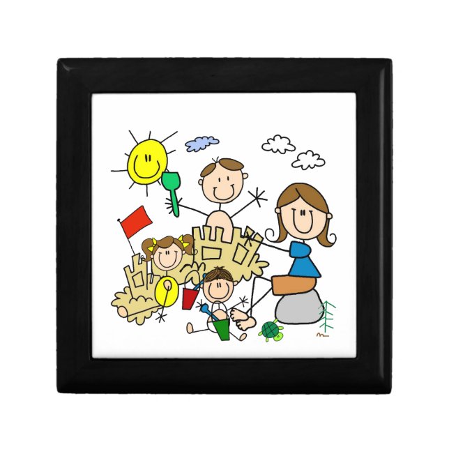 Stick Figures Family Beach Fun Gift Box (Front)