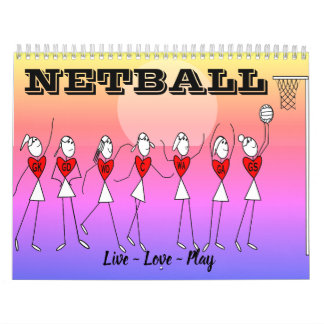 Stick Figures Inspirational Quotes Netball Calendar