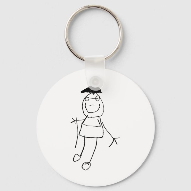 Stick Figures Keychain (Front)