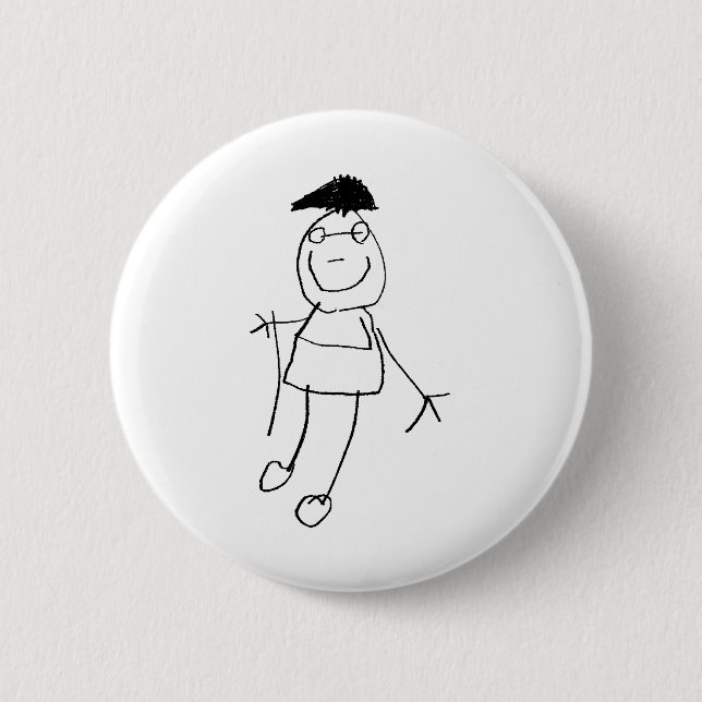 Stick Figures Pinback Button (Front)