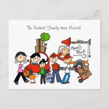 Stick Figures We Moved Postcards by stick_figures at Zazzle