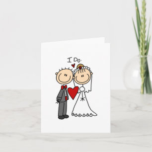 Stick Figures Wedding Note Card