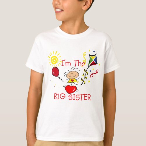 Stick Fiigure Big Sister Girl T_Shirt