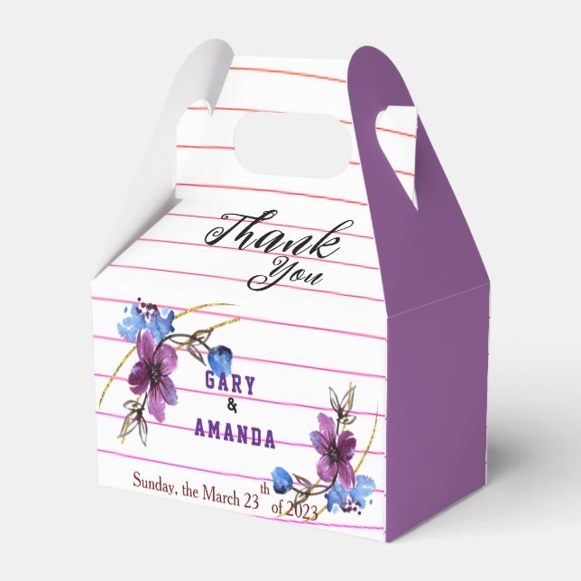 Stick From Purple   Favor Boxes (Back Side)