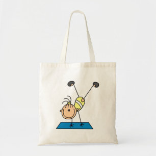Stick Girl Doing Flips Tshirts and Gifts Tote Bag