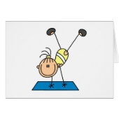 Stick Girl Gymnast Flips Cards (Front Horizontal)