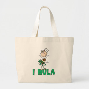 Stick Girl I Hula Large Tote Bag