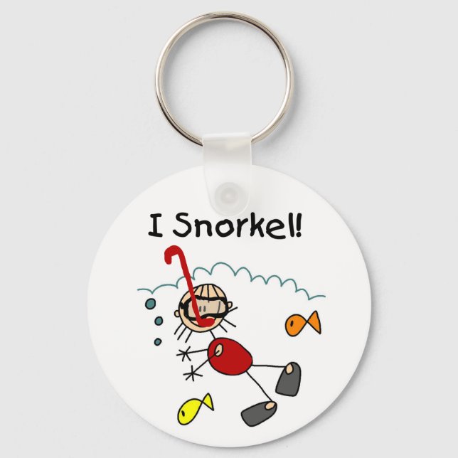 Stick Girl I Snorkel Keychain (Front)
