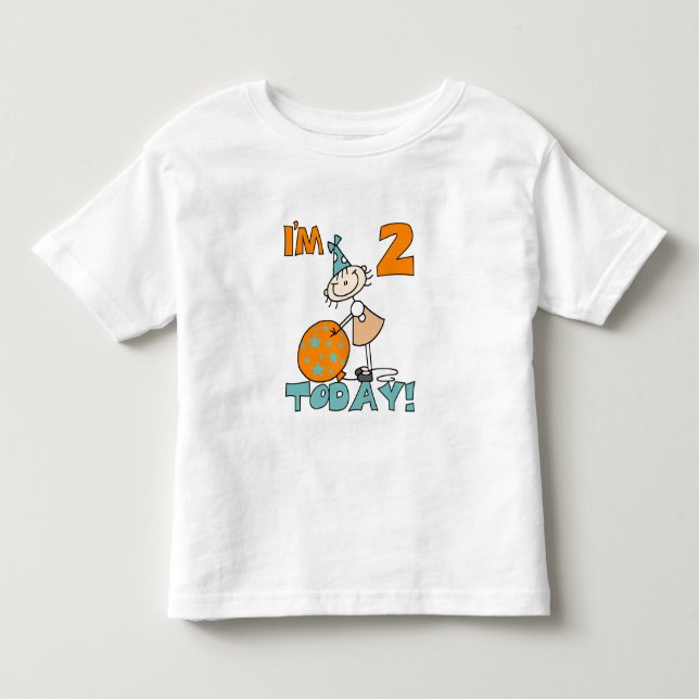 Stick Girl I'm 2 Today Tshirts and Gifts (Front)