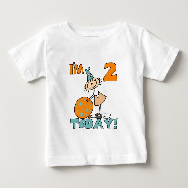 Stick Girl I'm 2 Today Tshirts and Gifts (Front)