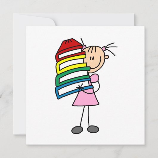Stick Girl With Books (Front)